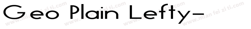 Geo Plain Lefty字体转换